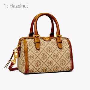 Tory Burch Monogram jacquard Barrel crosbody